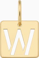 Oradina 14K Yellow Gold Initial Tile Pendant Charm