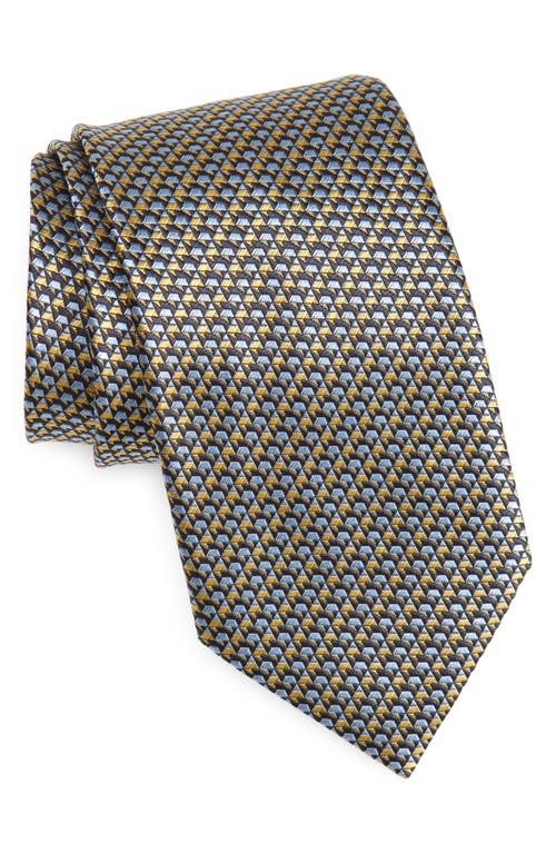 ZEGNA TIES Triangle Silk Tie in Yellow 