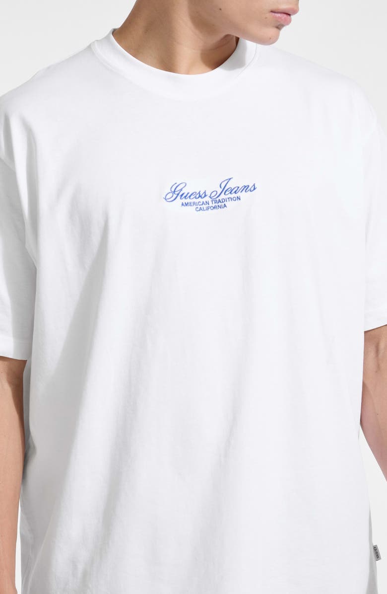 GUESS JEANS Embroidered Logo T-Shirt, Alternate, color, White
