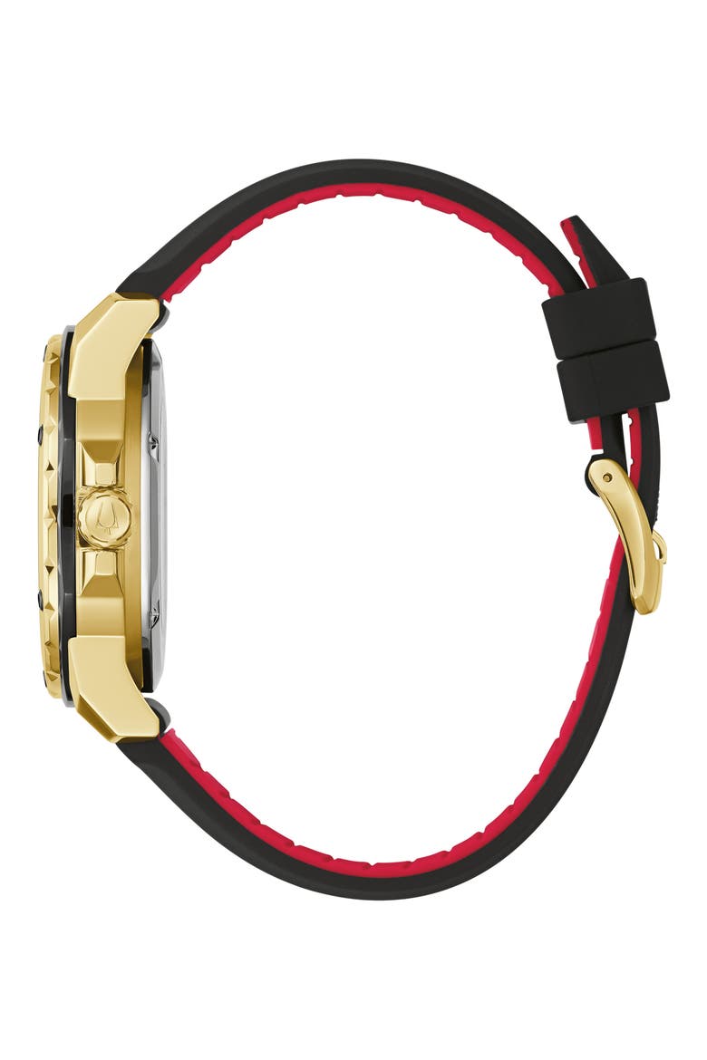 Marine Star Series A Silicone Strap Watch, 44mm, Alternate, color, GOLD-TONE