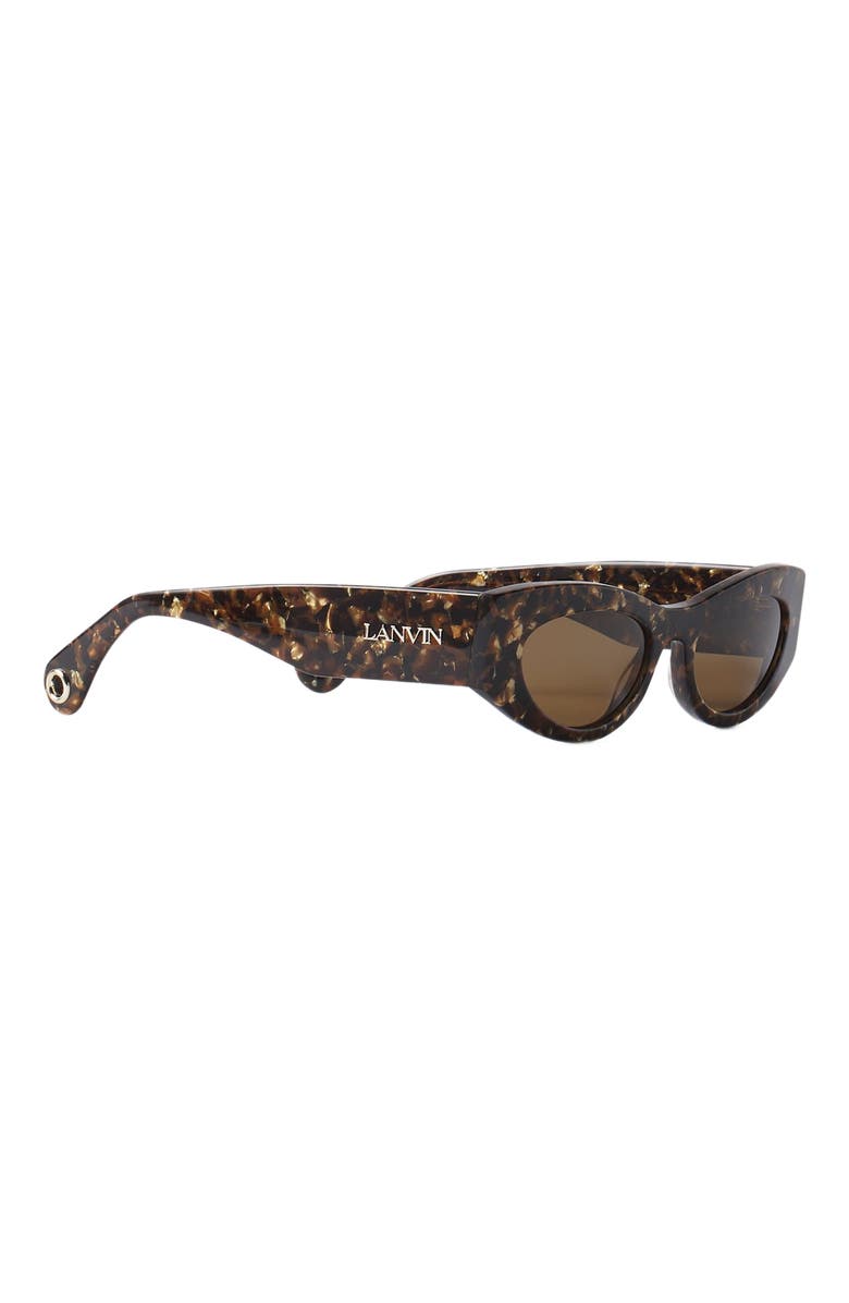 Lanvin Logo Sunglasses, Alternate, color, Gold/Brown