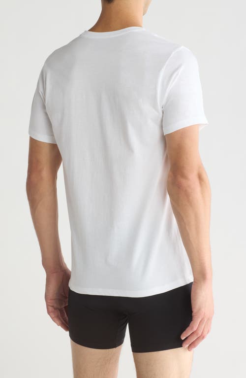 Calvin Klein 4-pack Cotton Crewneck Undershirts In 100 White