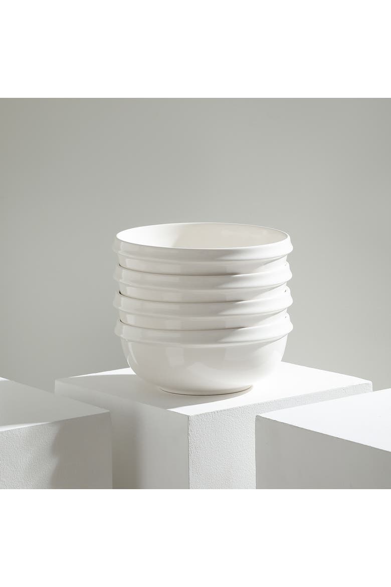 Verso Porcelain 4-Piece Bowl Set, Alternate, color, White