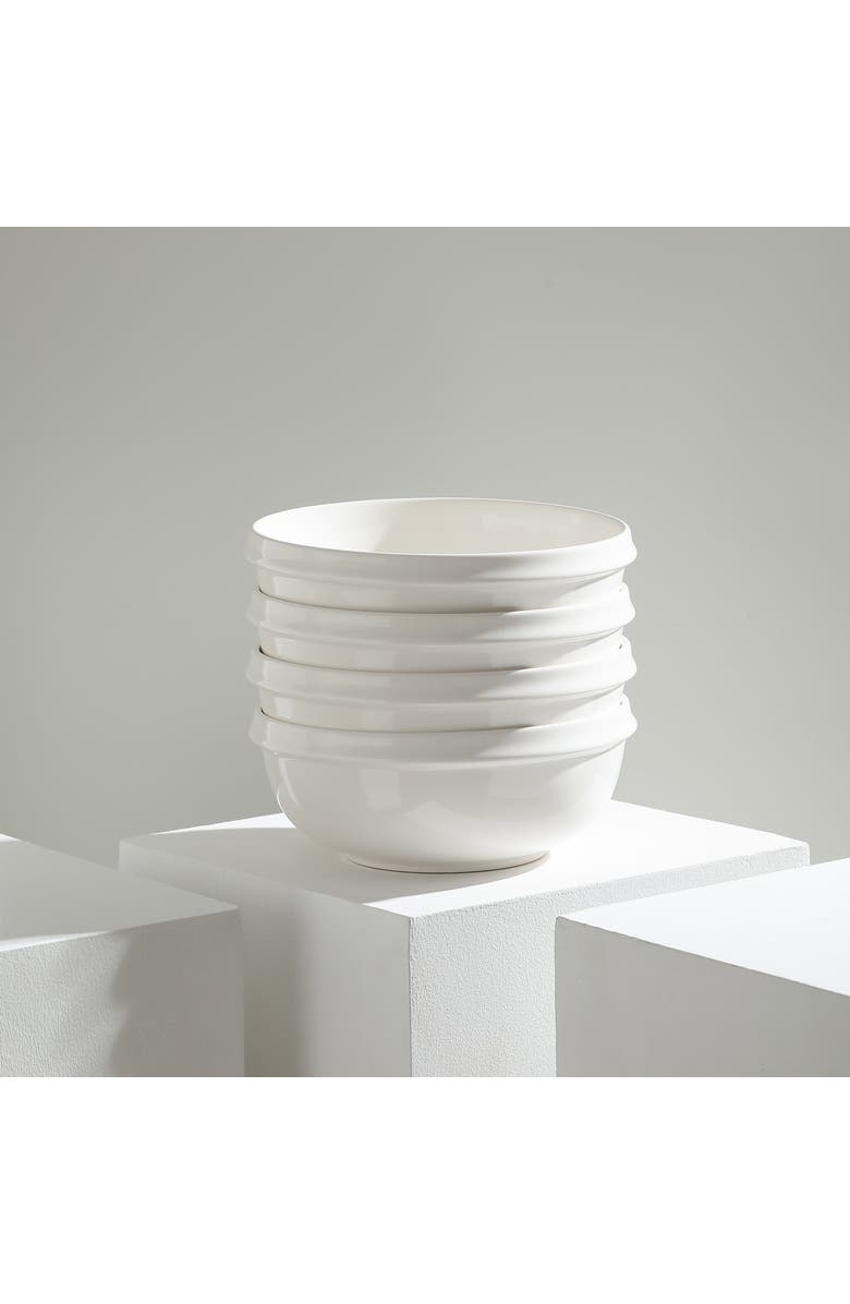 Stone Lain Verso Porcelain 4-Piece Bowl Set, Alternate, color, White