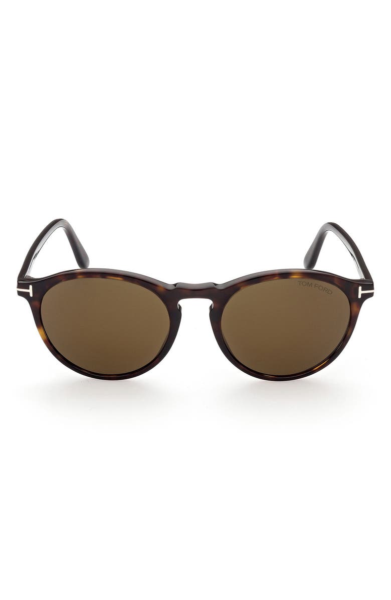 TOM FORD Aurele 52mm Round Sunglasses, Main, color, 