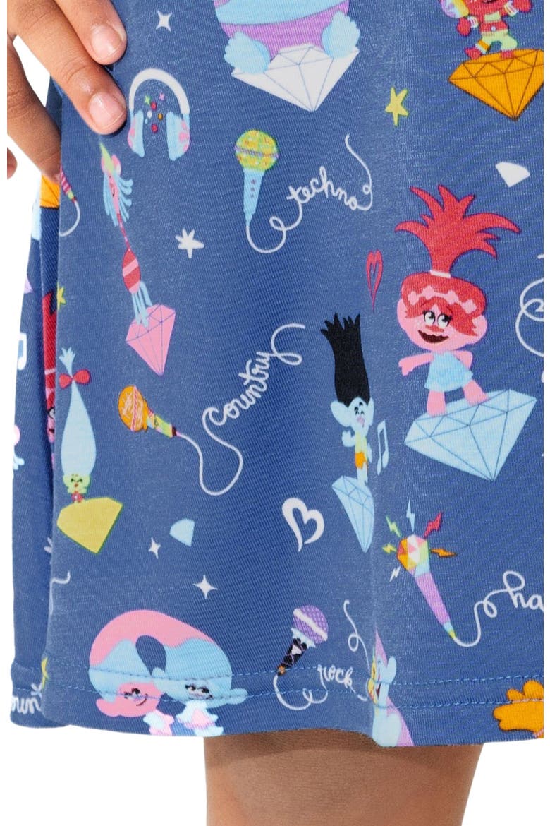 Kids' Trolls Music Short Sleeve Dress, Alternate, color, Trolls Music