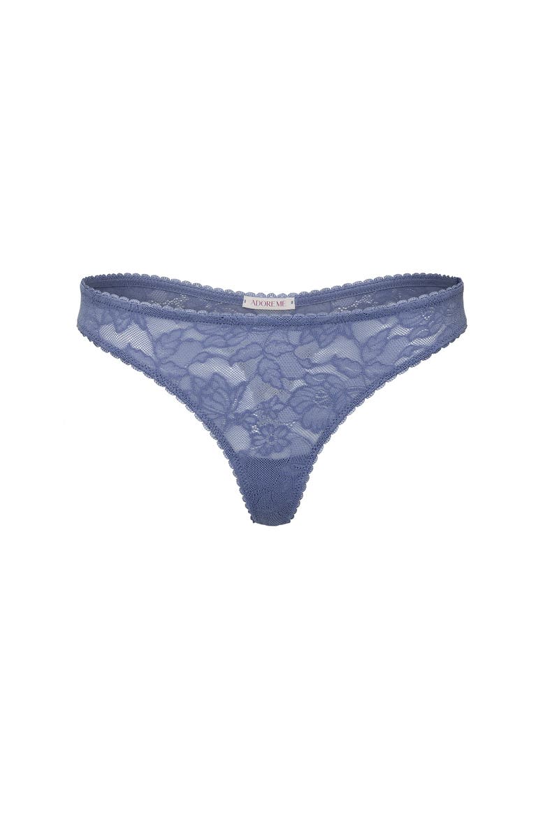 Delany Thong Panties, Alternate, color, Medium blue