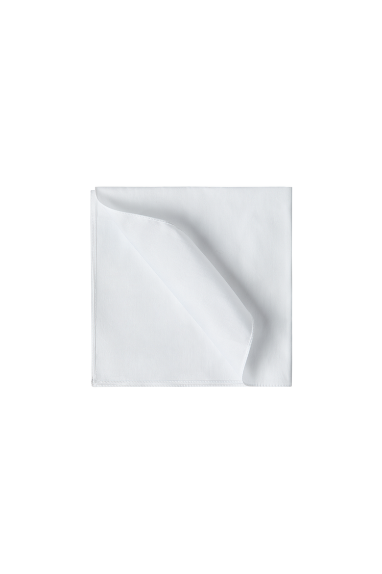 Sea Island Cotton twill pocket square for tuxedo, Alternate, color, White