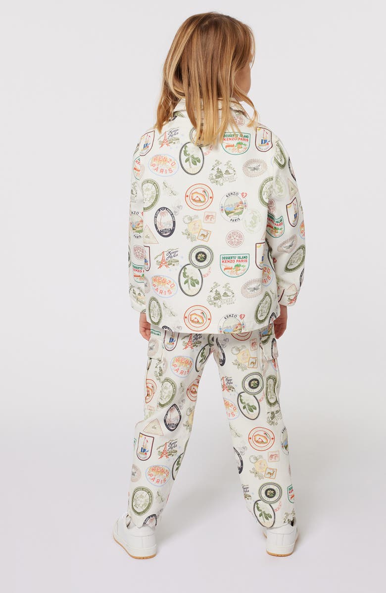 KENZO Kids' Logo Straight Leg Cotton Twill Pants, Alternate, color, 