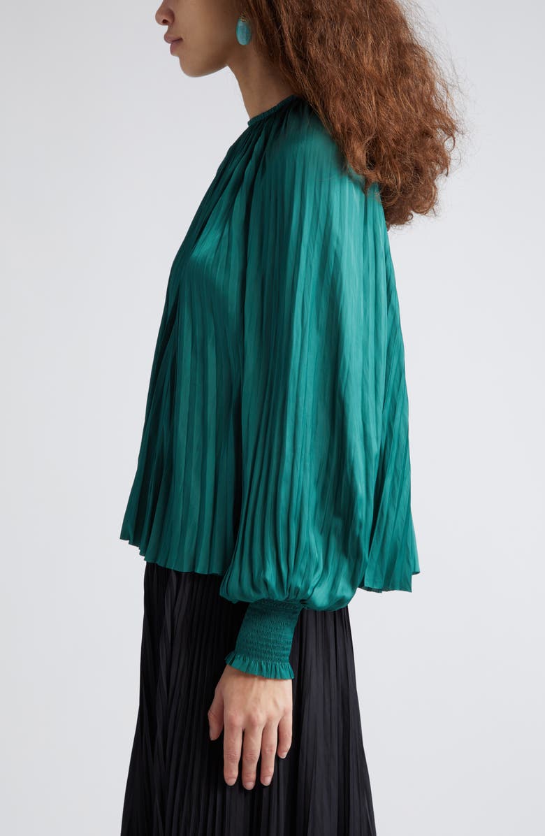Ulla Johnson Aidy Pleated Satin Top, Alternate, color, 