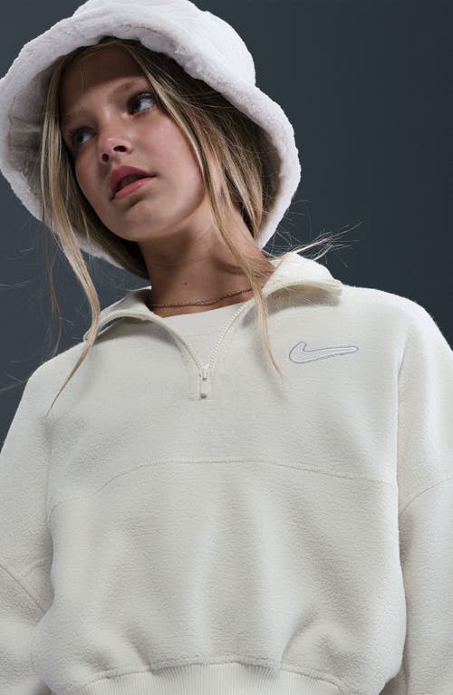 Nike Kids' Sportswear Fleece Pullover In White