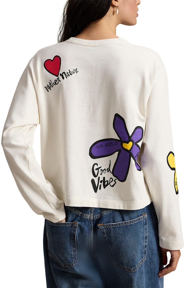 Polo Ralph Lauren Floral Long Sleeve Graphic T-Shirt, Alternate, color, Nevis