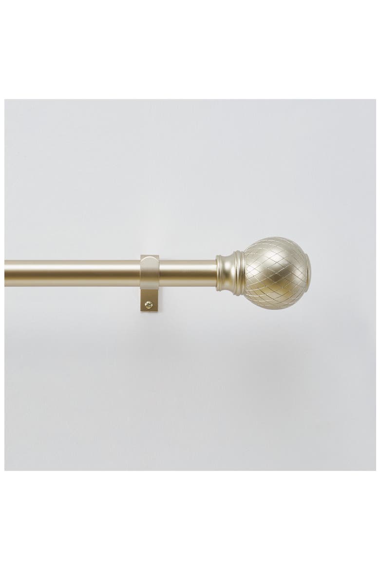 Griffin Adjustable Curtain Rod & Finial Set, Alternate, color, GOLD