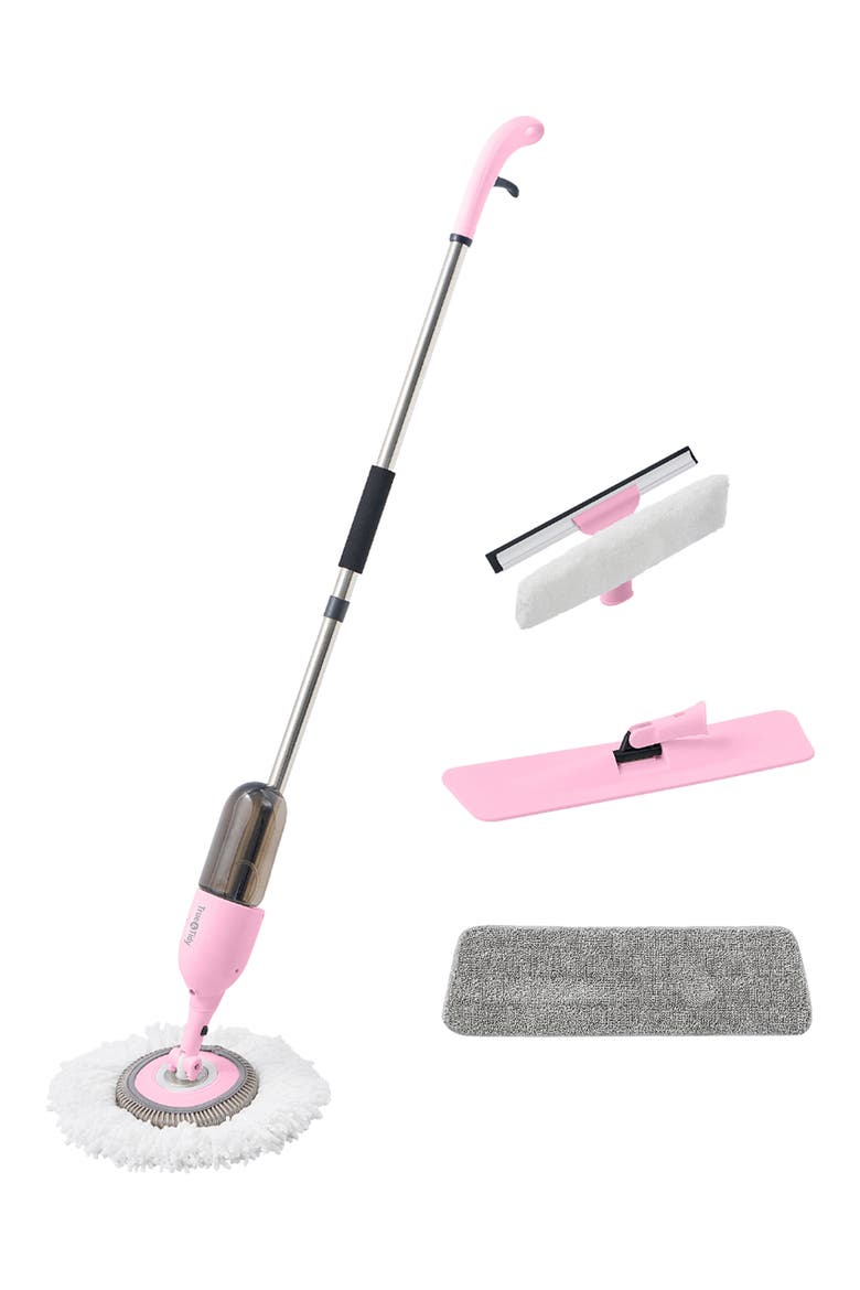 True & Tidy 360 Refillable Spray Mop, Main, color, PINK