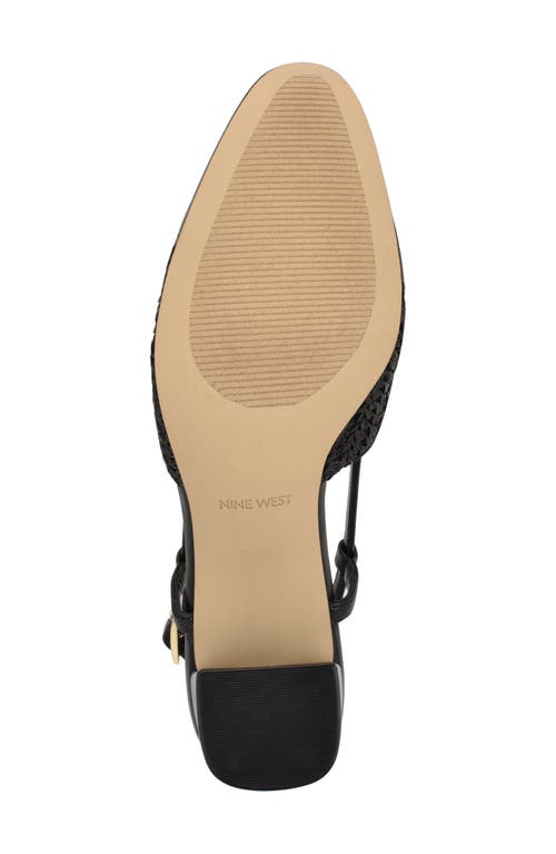 Nine West Unda Slingback Cap Toe Pump In Black