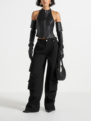 Manière De Voir Emilie High Waisted Utility Cargo Pants
