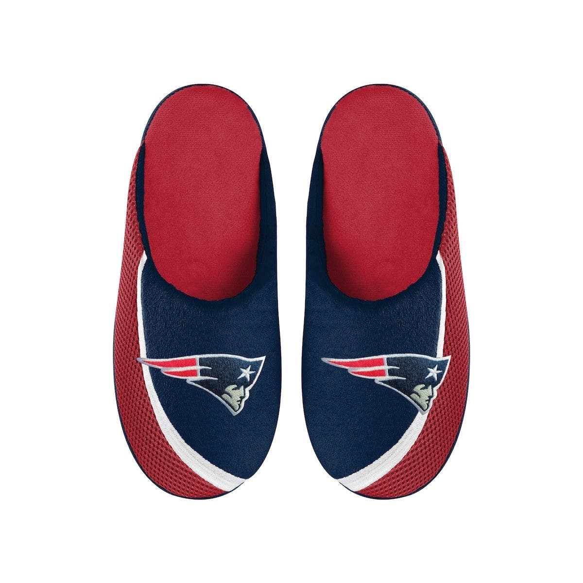 FOCO Men's FOCO New England Patriots Big Logo Color Edge Slippers, Alternate, color, 