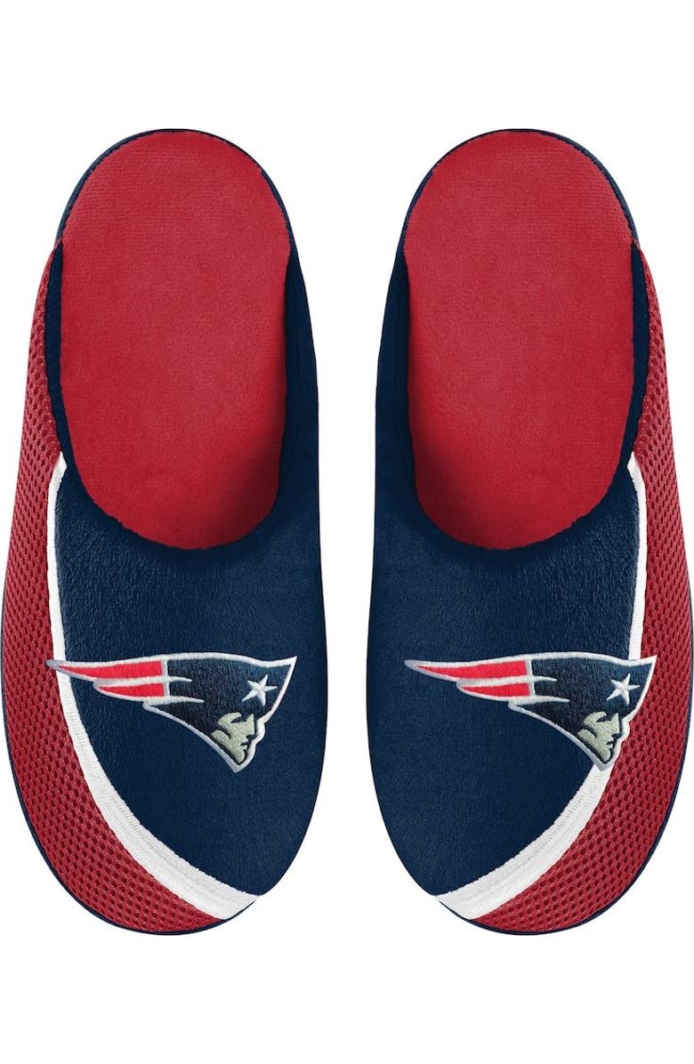 FOCO Men's FOCO New England Patriots Big Logo Color Edge Slippers, Alternate, color,