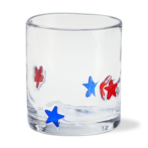 Star Double Old Fashioned Glass Multi Glass Summer