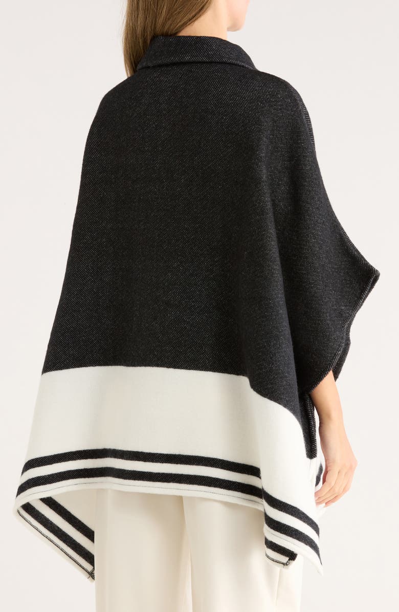 BCBG Stripe Zip Topper, Alternate, color, Black