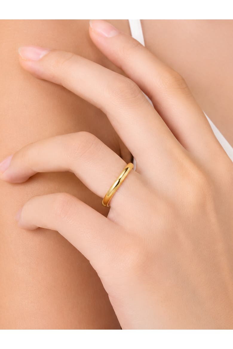 3mm Classic Dome Band Ring in 14K Gold, Alternate, color, Gold