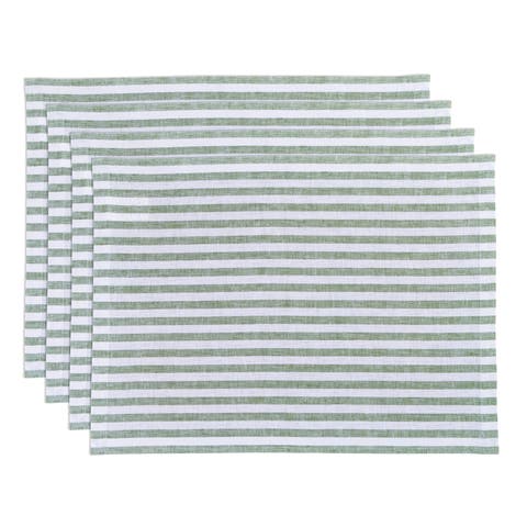 Linen Placemats - Amalfi Stripe, 14" x 19"