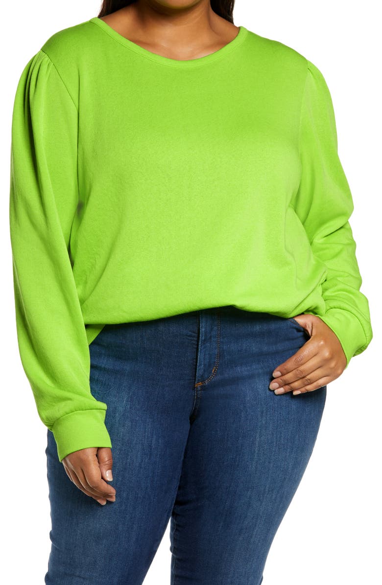 Halogen<sup>®</sup> Puff Sleeve Sweatshirt, Main, color,