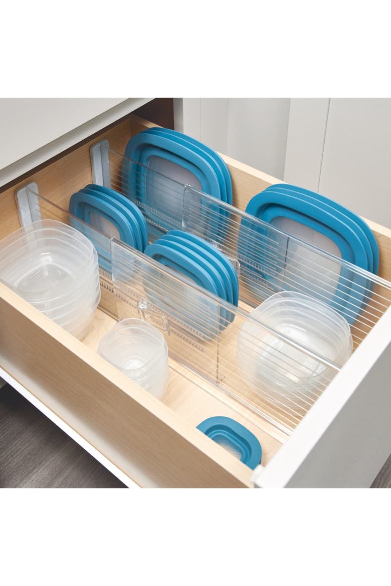 Recycled Plastic Adjustable Drawer Dividers - Set of 2 - Clear, Alternate, color, Clear