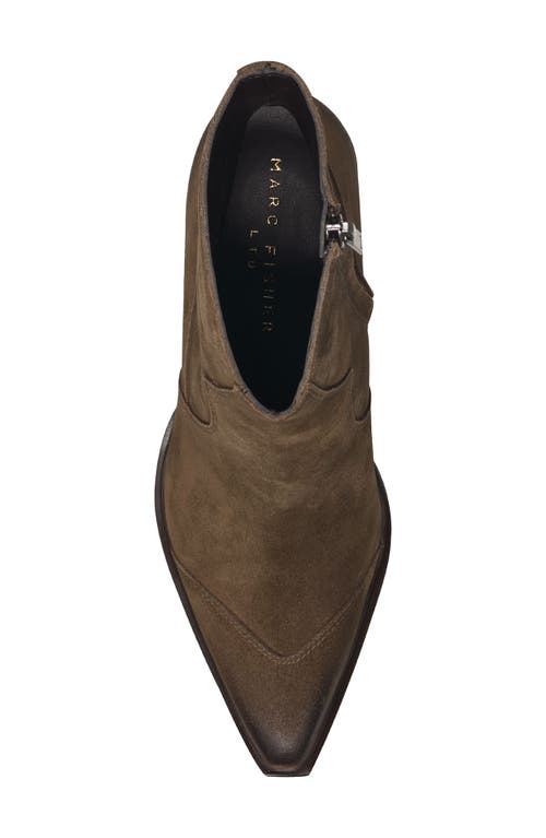 Marc Fisher Ltd Giulie Pointed Cap Toe Bootie In Green