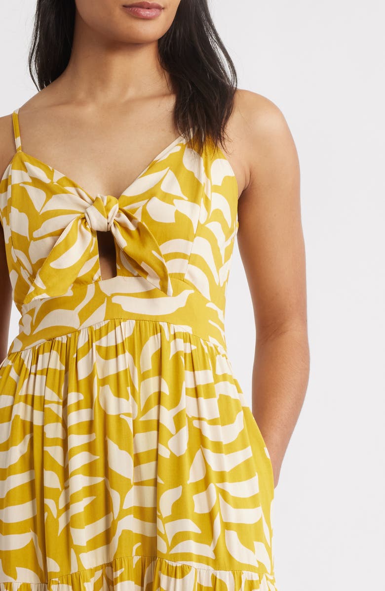 Halogen<sup>®</sup> Tie Front Tiered Maxi Dress, Alternate, color,