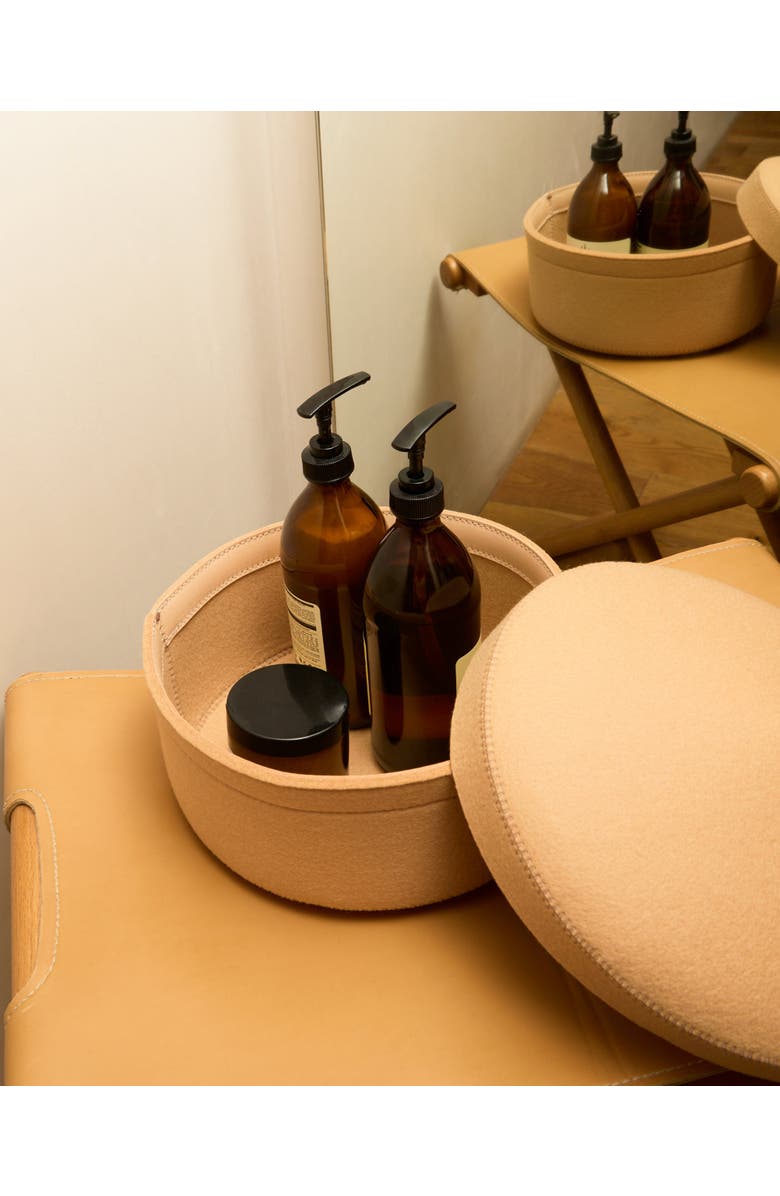 Graf Lantz Merino Wool Medium Bin w/ Lid, Alternate, color, Latte