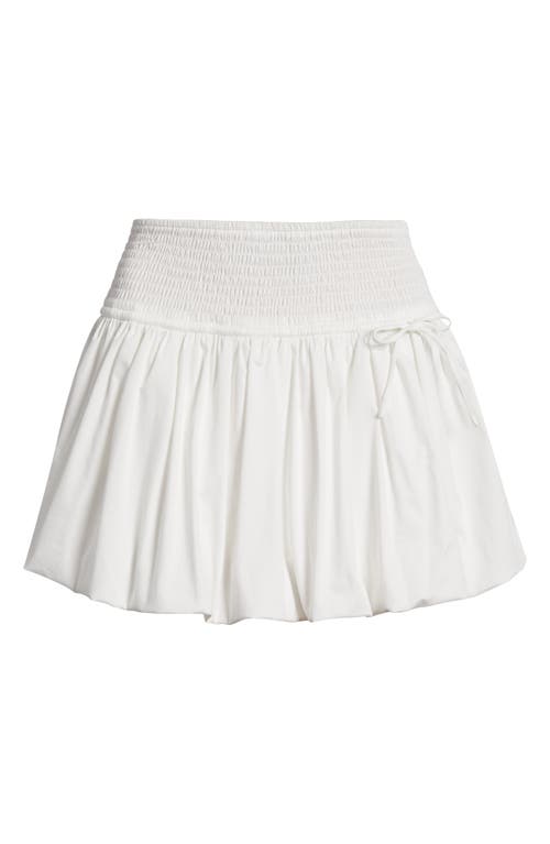 Bp. Bubble Hem Miniskirt In White Blanc