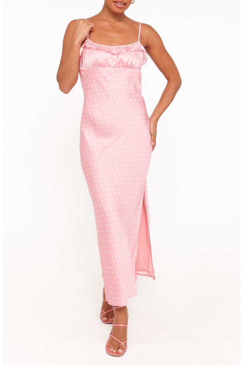 Dara Midi Slipdress, Main, color, PINK POLKA DOT