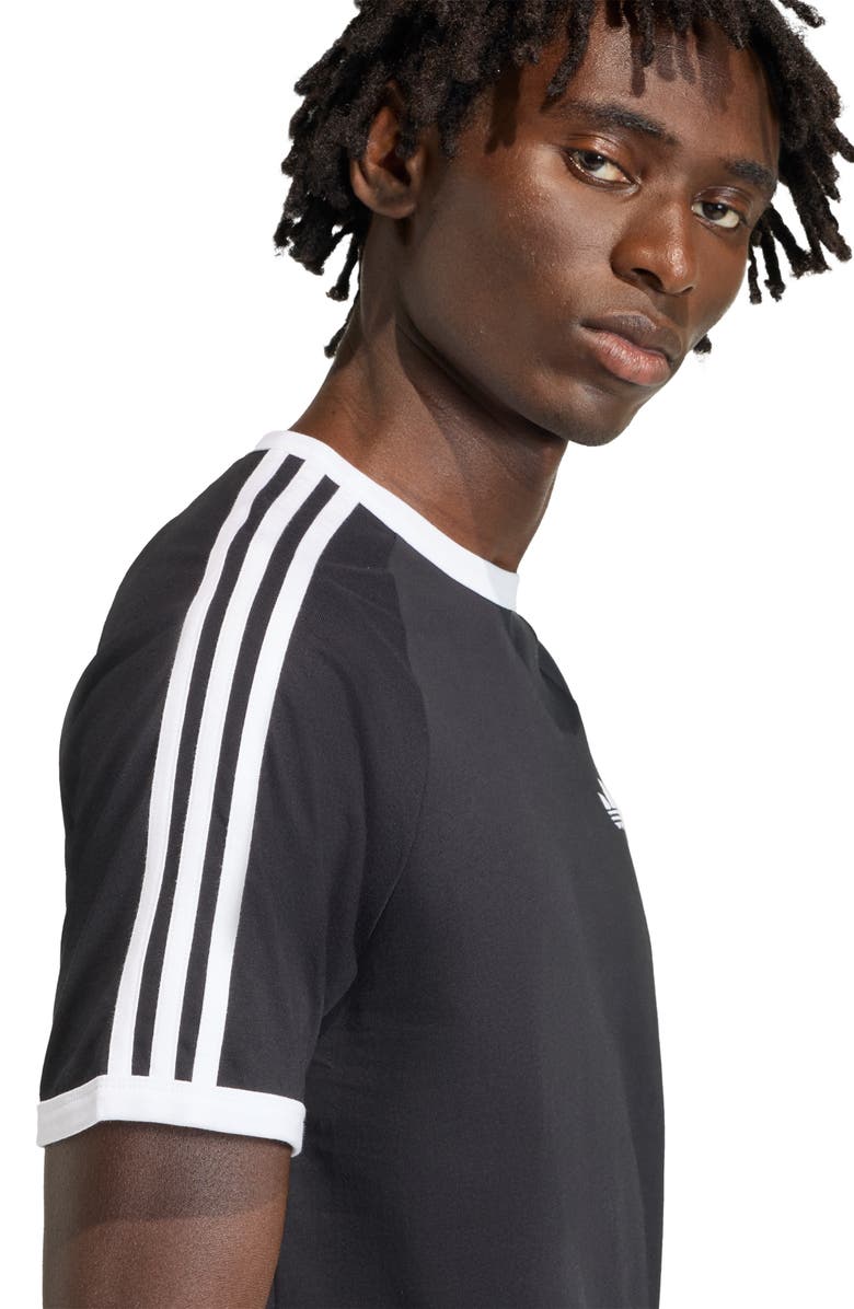 adidas 3-Stripes Cotton T-Shirt, Alternate, color, Black