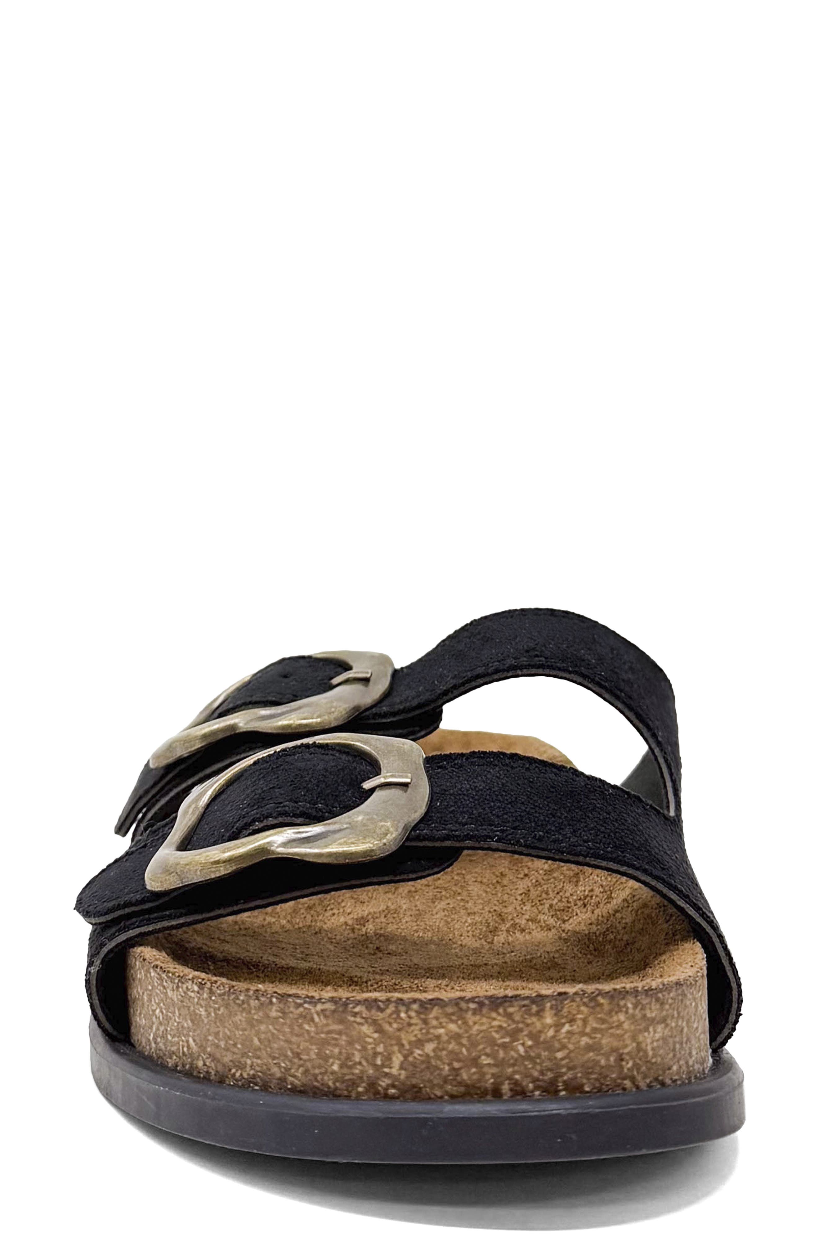 SHUSHOP Brooke Slide Sandal, Alternate, color, Black