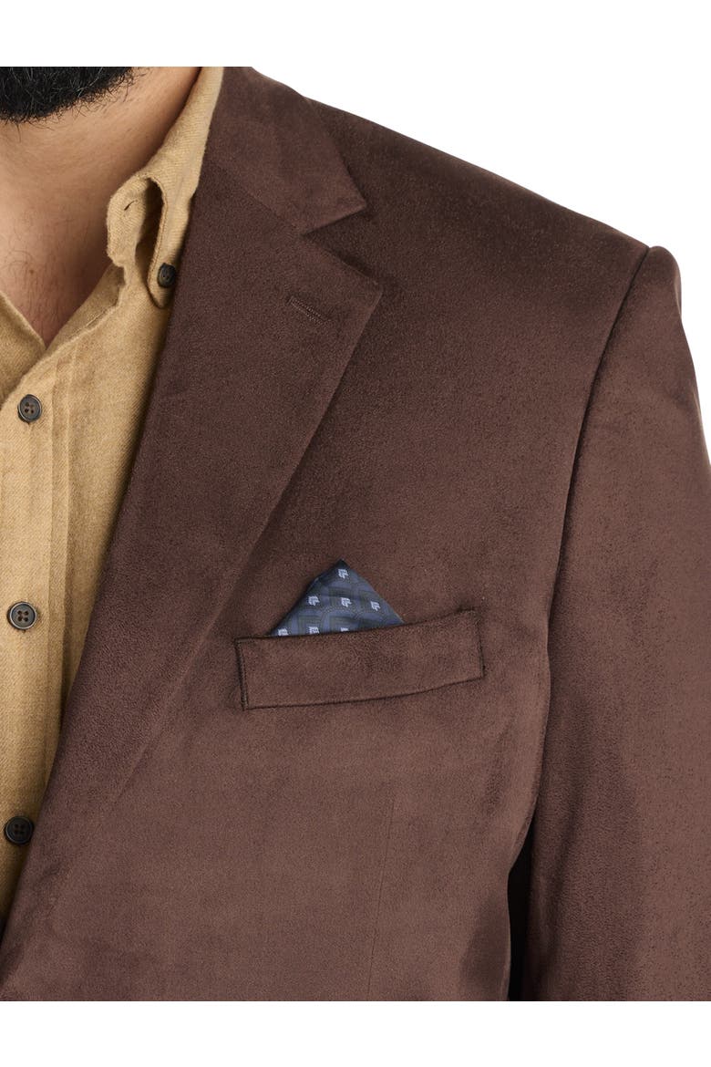 Big & Tall Faux-Suede Sport Coat, Alternate, color, BROWN