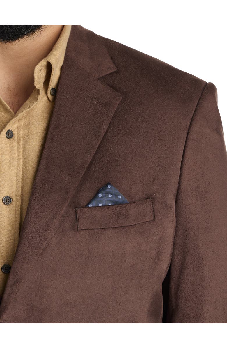 Oak Hill by DXL Big & Tall Faux-Suede Sport Coat, Alternate, color, Brown