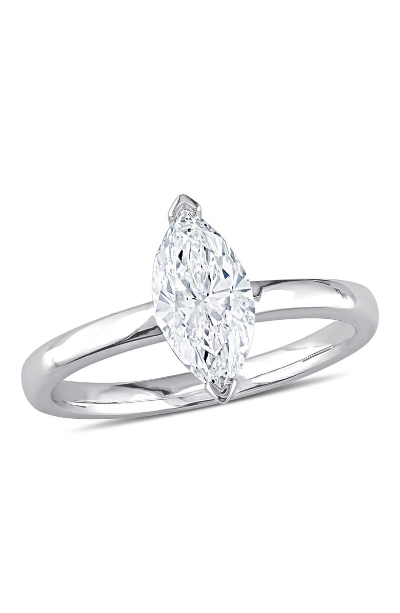 Julianna B. Diamond Marquise Solitaire Ring 14k, Main, color, 14K White Gold