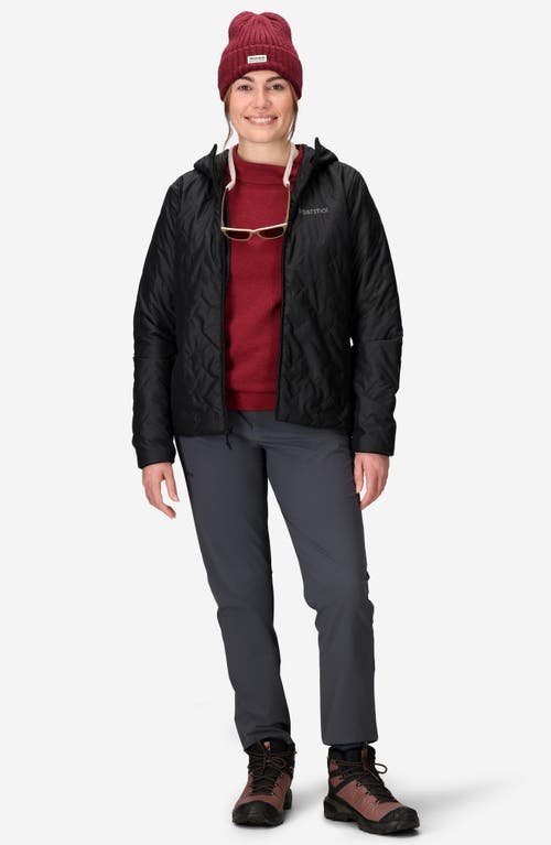 Marmot Monoquilt Hooded Jacket In Black
