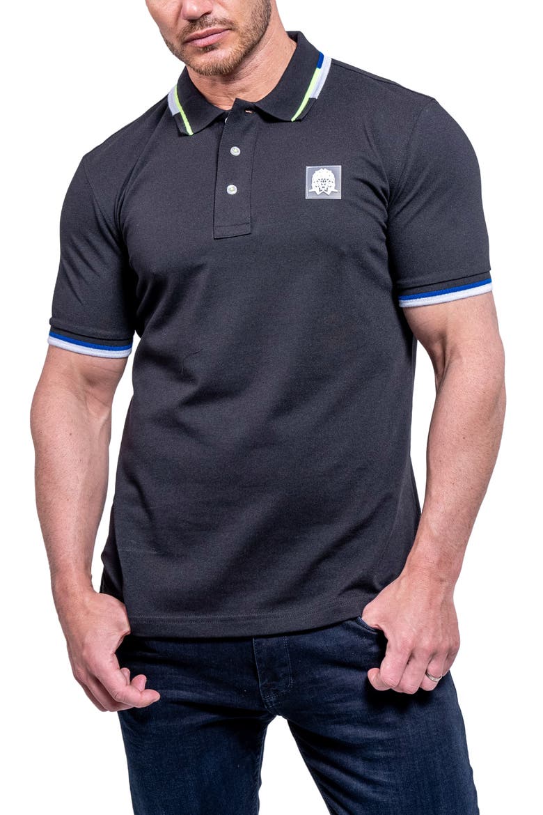 Tipemb39 Black Piqué Polo, Alternate, color, BLACK