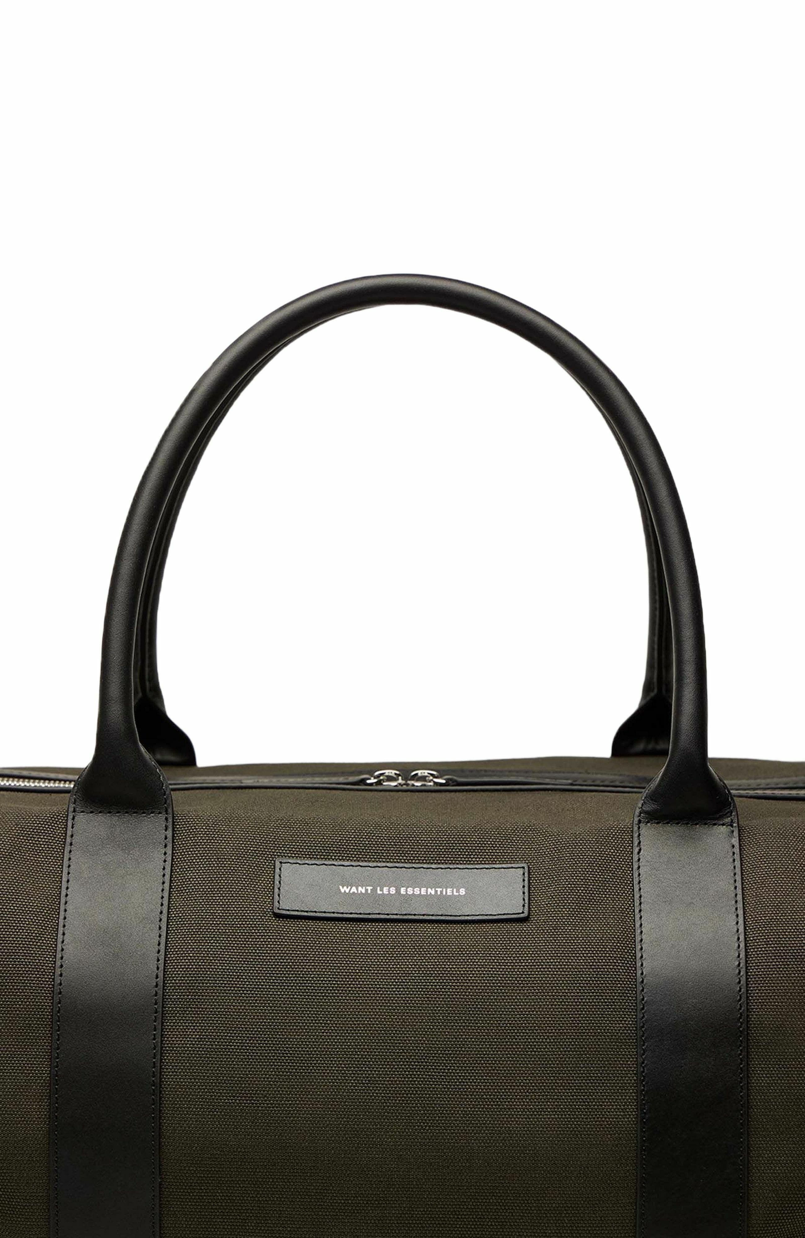 WANT Les Essentiels Kelowna Organic Cotton Canvas Weekender Bag, Alternate, color, Green