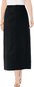 Jessica London True Fit Stretch Denim Midi Skirt