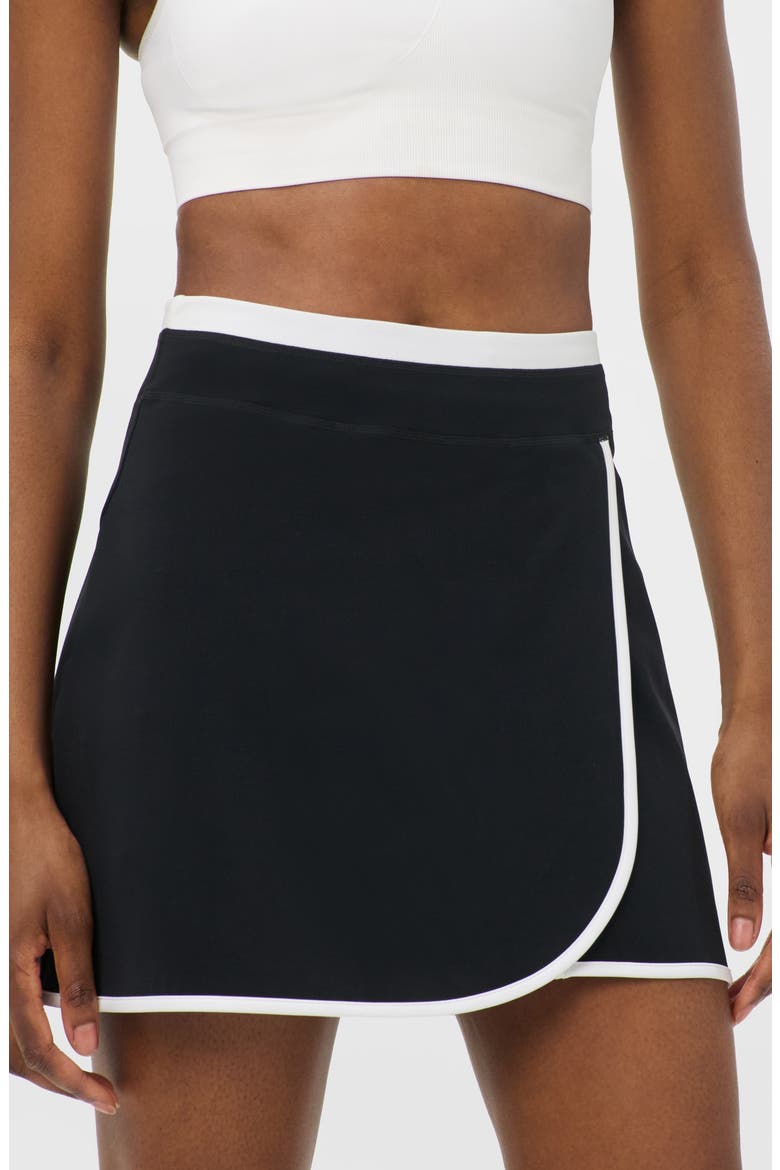 Performance Tennis Skort, Main, color, BLACK WHITE