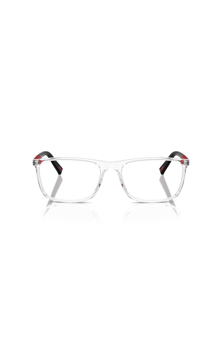 Prada Linea Rossa 57mm Rectangle optical glasses, Alternate, color, Transparent