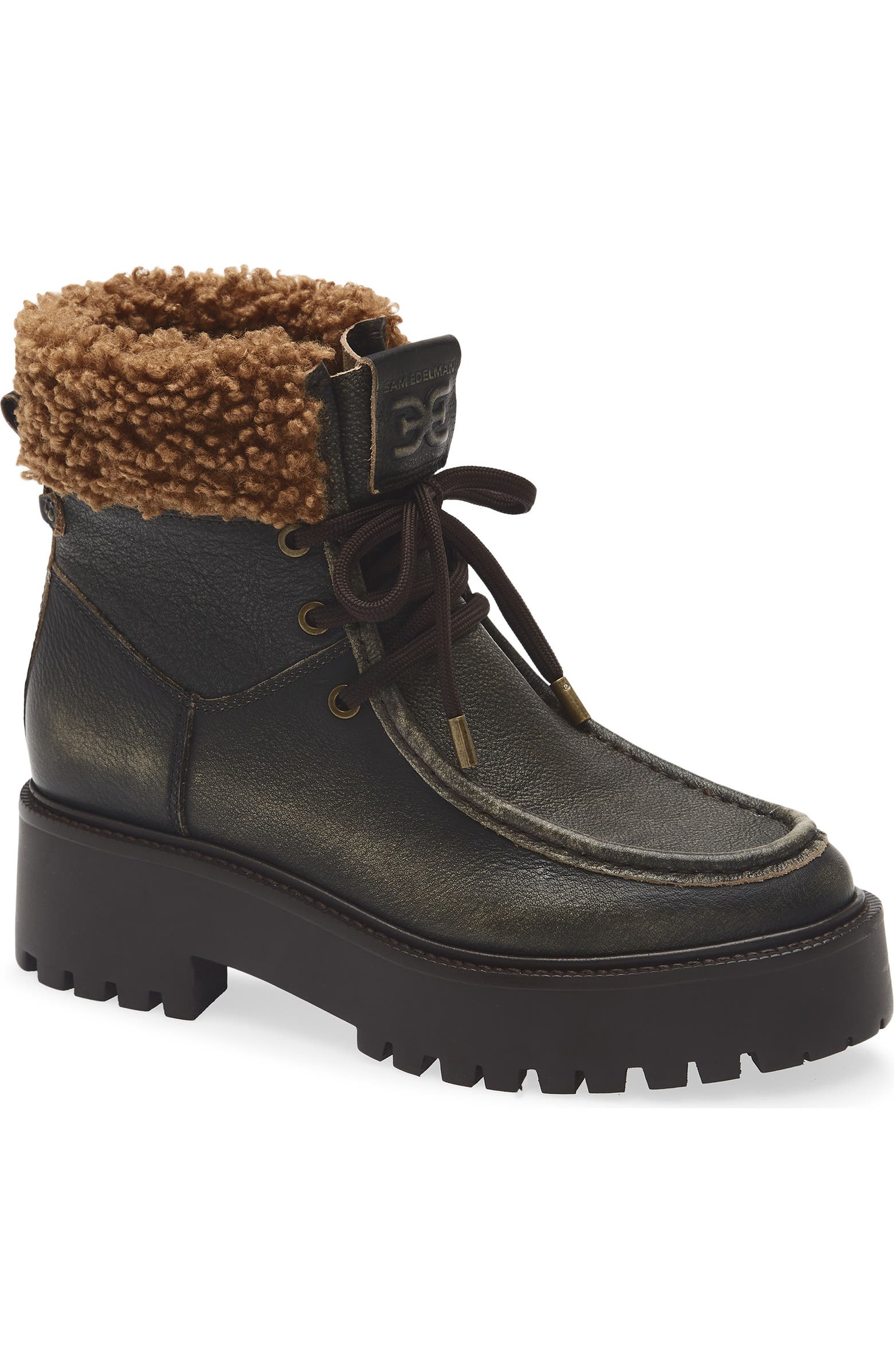 Sam Edelman Elara Faux Shearling Lug Sole Boot (Women) | Nordstromrack