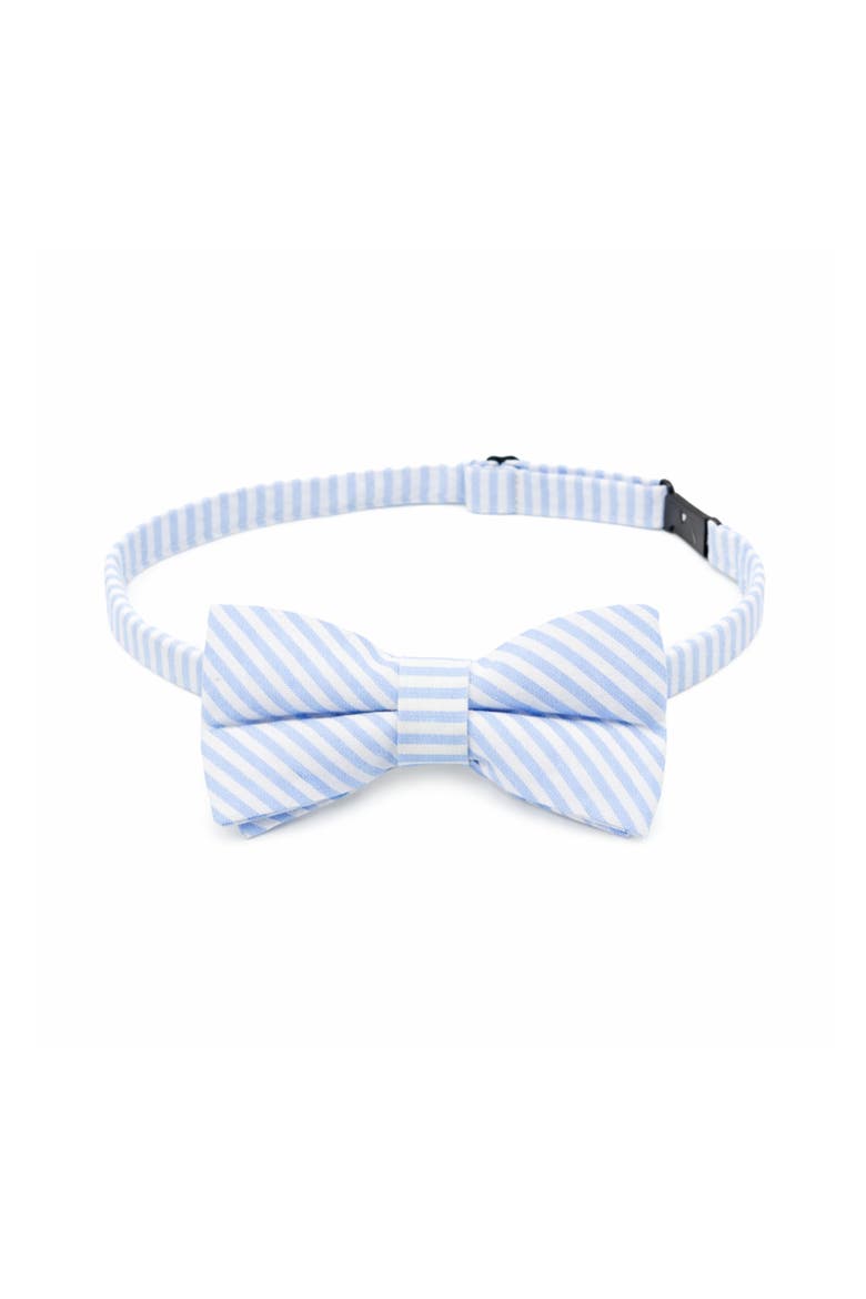 Seersucker Bow Tie, Main, color, Blue