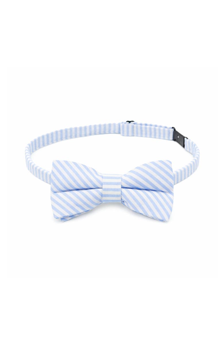 Bits & Bows Seersucker Bow Tie, Main, color, Blue