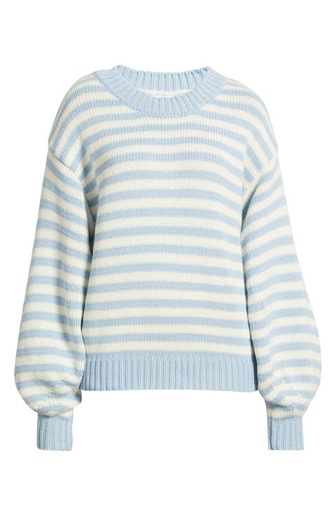 Harmony Balloon Sleeve Cotton Blend Sweater