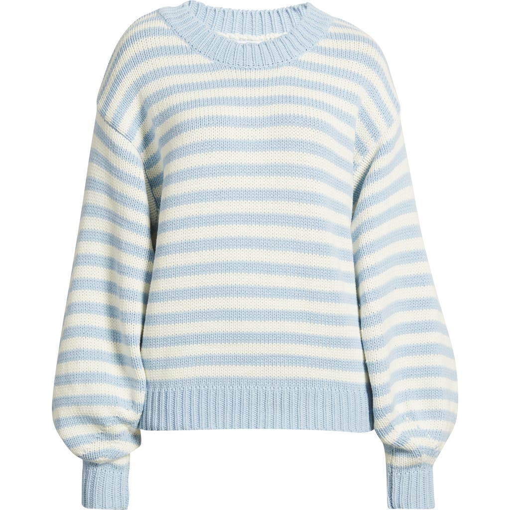 Princess Polly Harmony Balloon Sleeve Cotton Blend Sweater In Animal Print