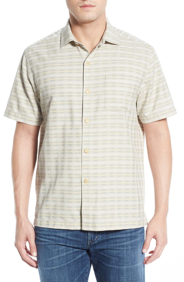 Tommy Bahama 'Pixel In Paradise' Original Fit Short Sleeve Sport Shirt, Main, color, 